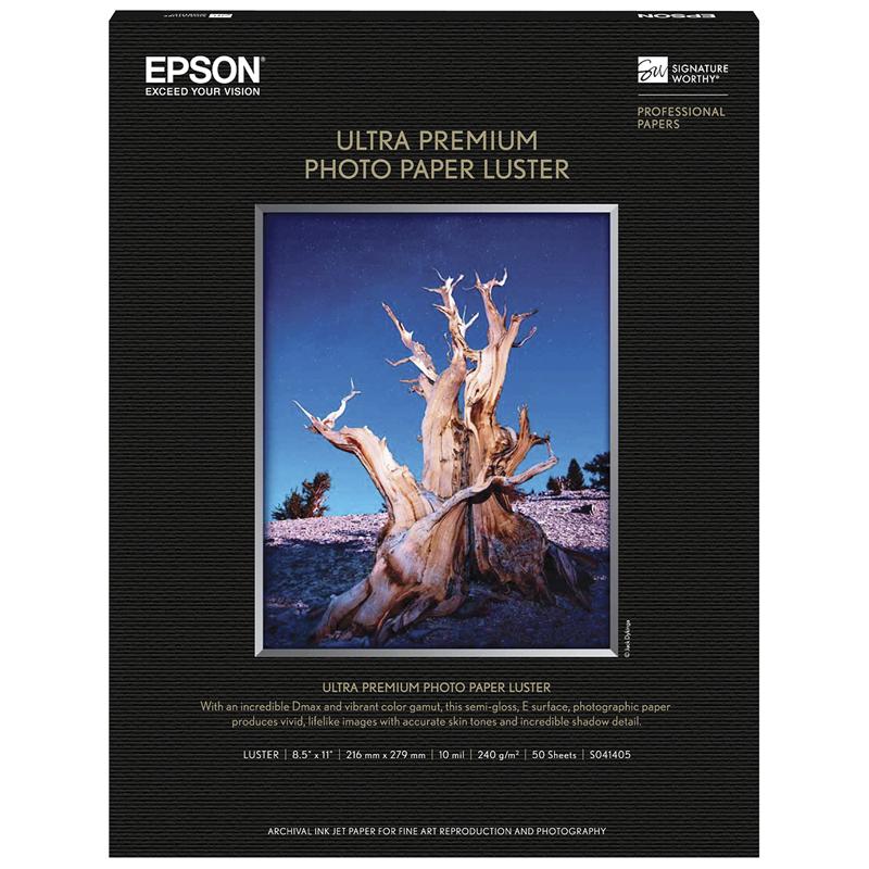 Epson Ultra Premium Photo Paper Luster - 8.5 x 11inch - 50 Sheets - S041405