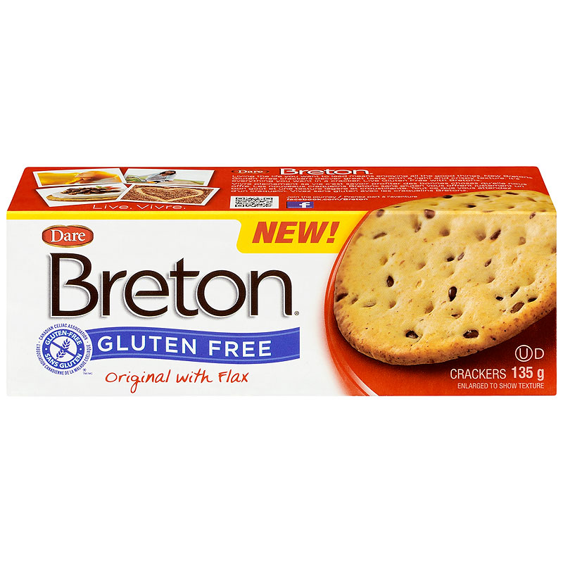 Breton Gluten Free Crackers - Original with Flax - 135g