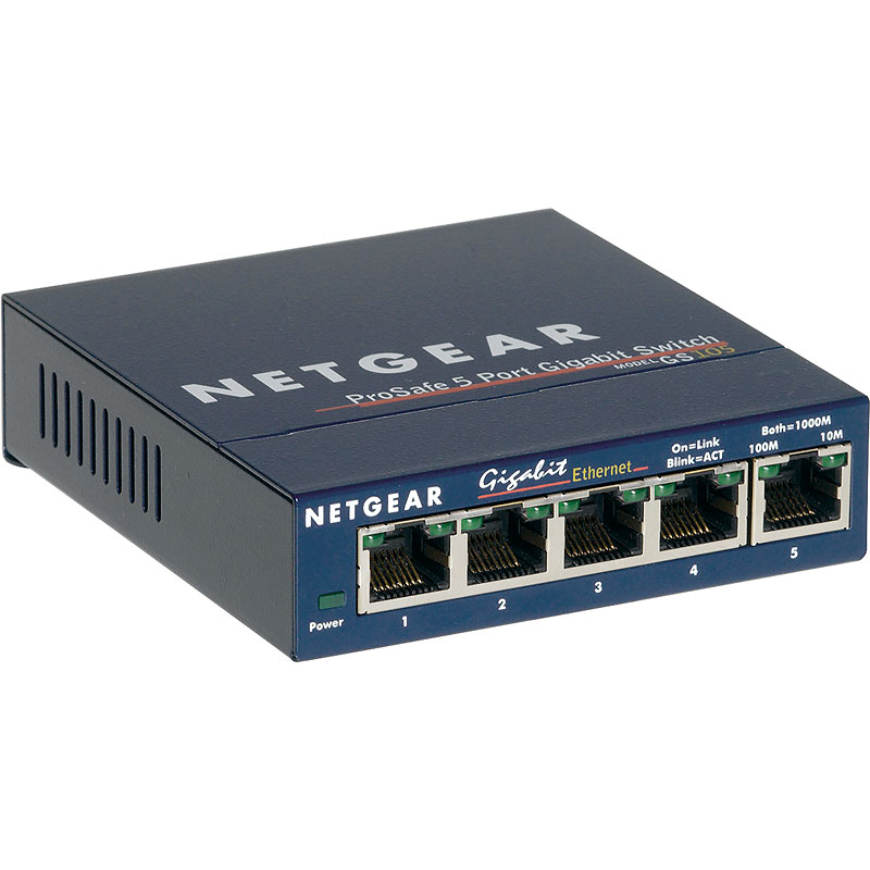 Netgear ProSAFE 5-Port Gigabit Desktop Switch - GS105