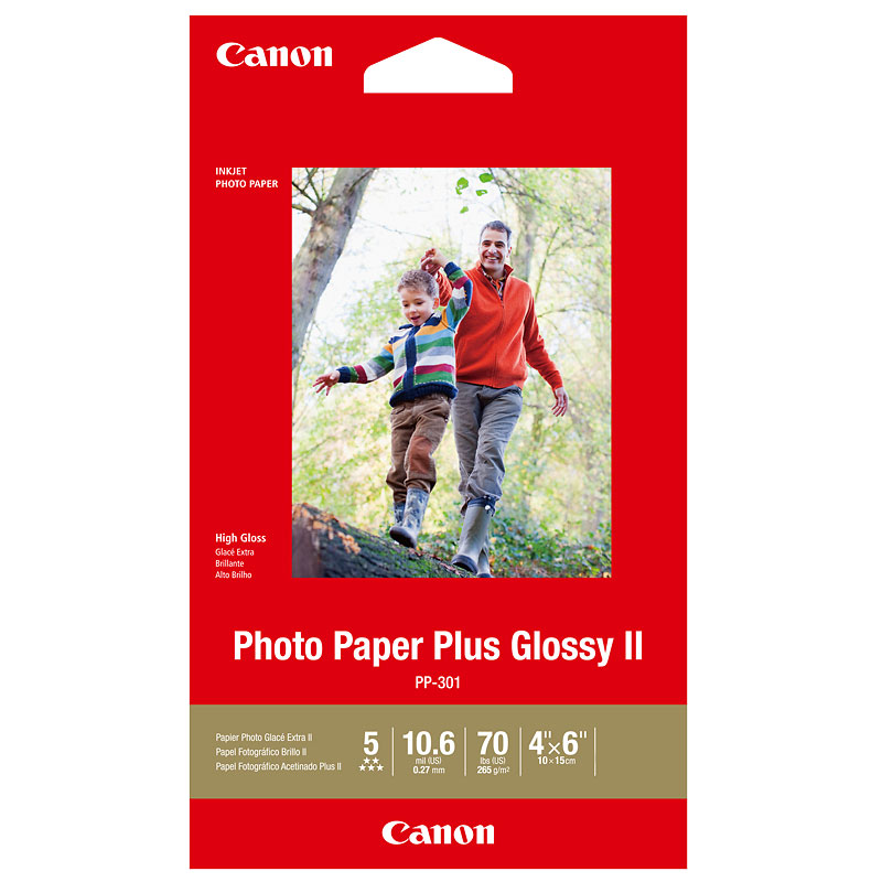 Canon Glossy Photo Paper Plus II - 4 x 6inch - 20 Sheets - 1432C004