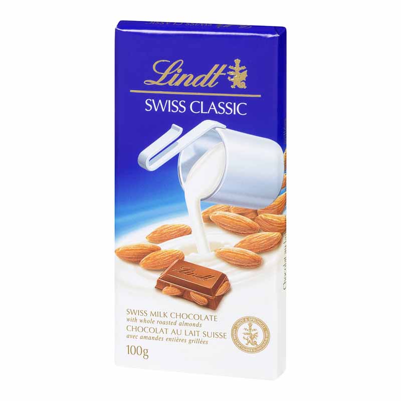 Lindt Swiss Classic Bar - Roasted Almonds - 100g