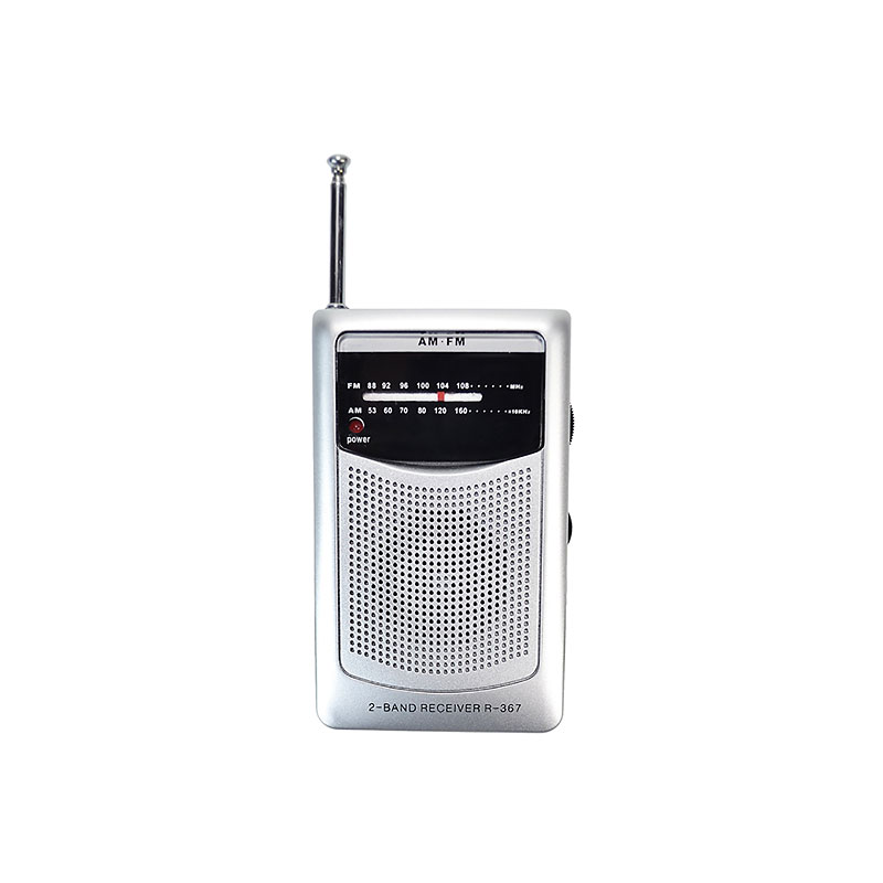 HRS AM/FM Pocket Radio - Silver - R367