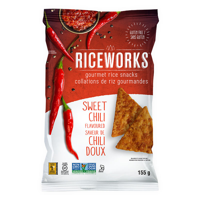 Riceworks Gourmet Rice Snacks - Sweet Chili - 155g