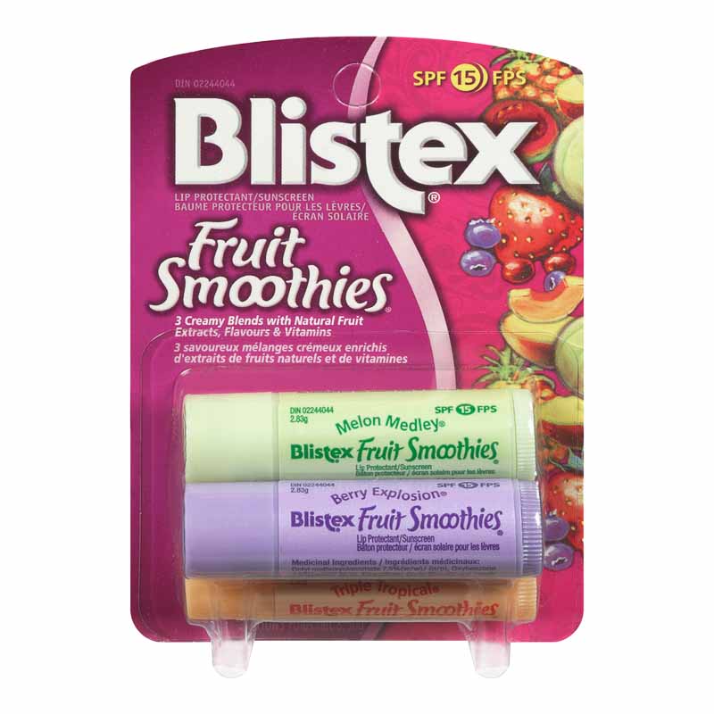 Blistex Fruit Smoothies Lip Balm - 3 x 2.83g