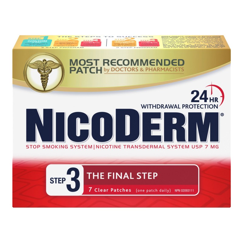 NicoDerm Step 3 Nicotine Clear Patches - 7mg - 7's