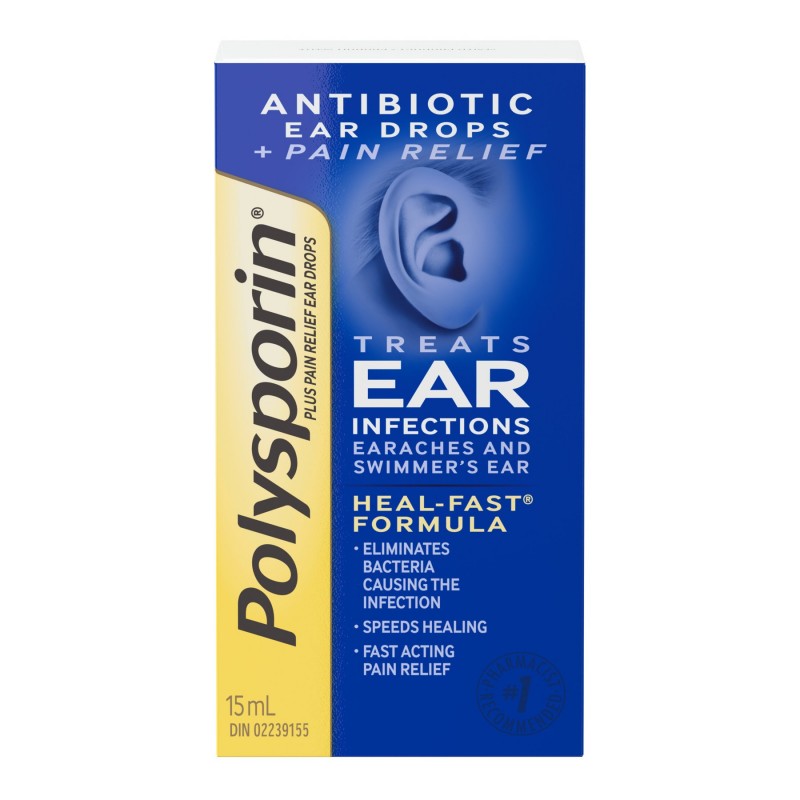 Polysporin Plus Pain Relief Ear Drops - 15ml