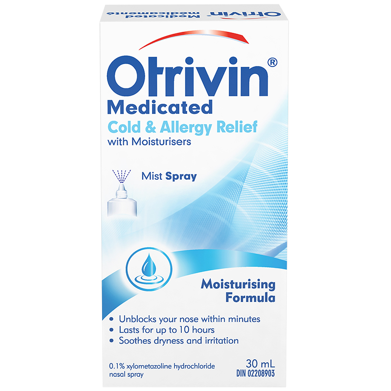 Otrivin Medicated Cold & Allergy Relief with Moisturisers - 30ml