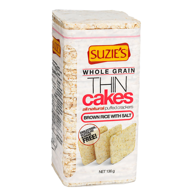 Suzie's Whole Grain Thin Cakes - Brown Rice with Salt - 136g
