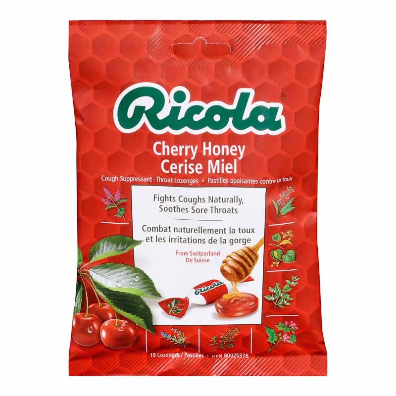 Ricola Cough Suppressant Throat Lozenges - Cherry Honey - 75g