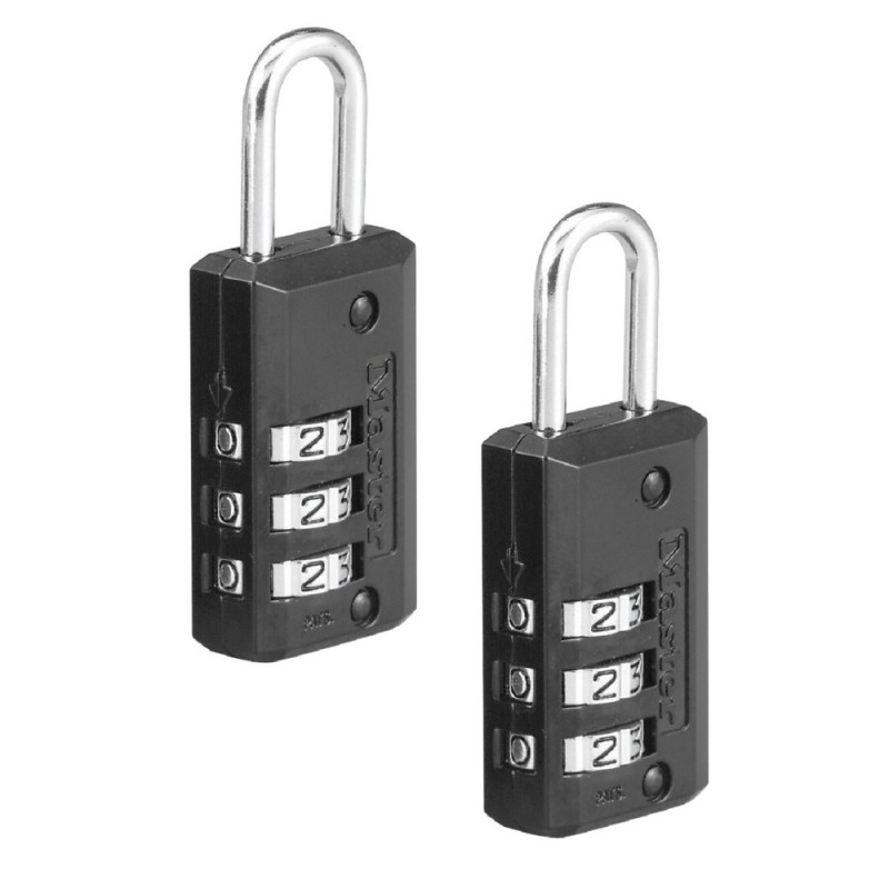 Master Lock Luggage Locks - Black - 2 pack