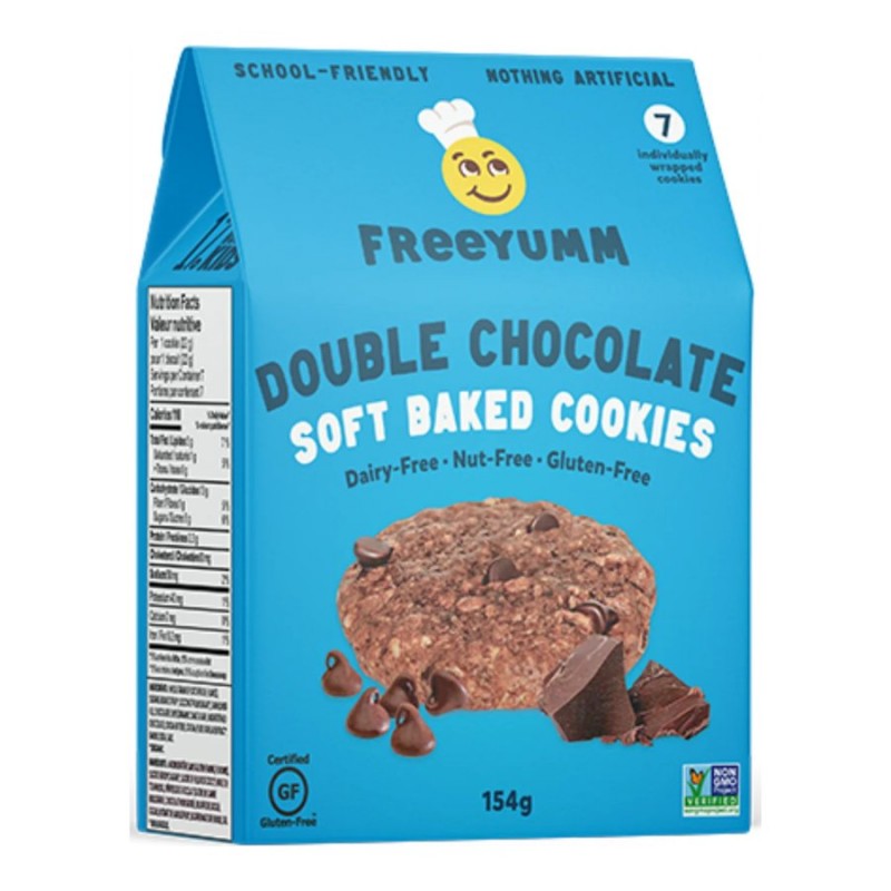 FreeYumm Soft Baked Cookies - Double Chocolate - 154g