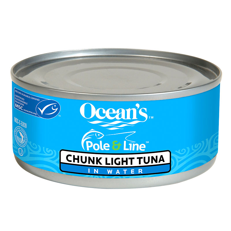 Ocean's Pole & Line Chunk Light Tuna in Water - 170g
