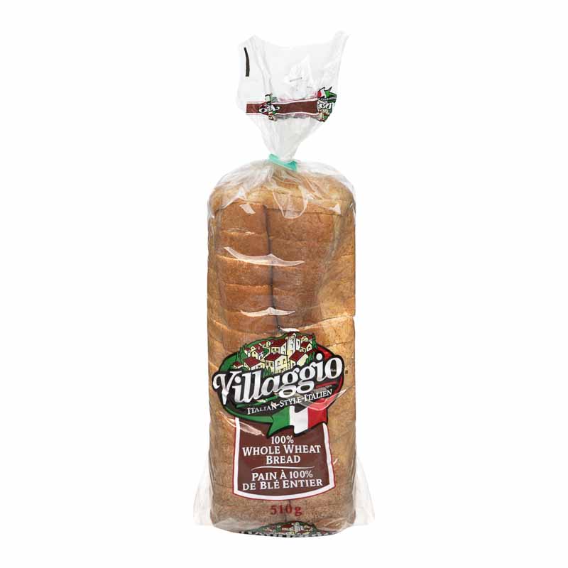 Villaggio Italian-style 100% Whole Wheat Bread - 510g