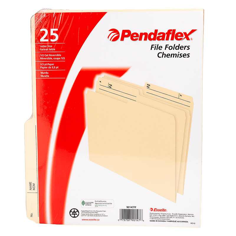 Pendaflex File Folders - Manila - 25 Pack