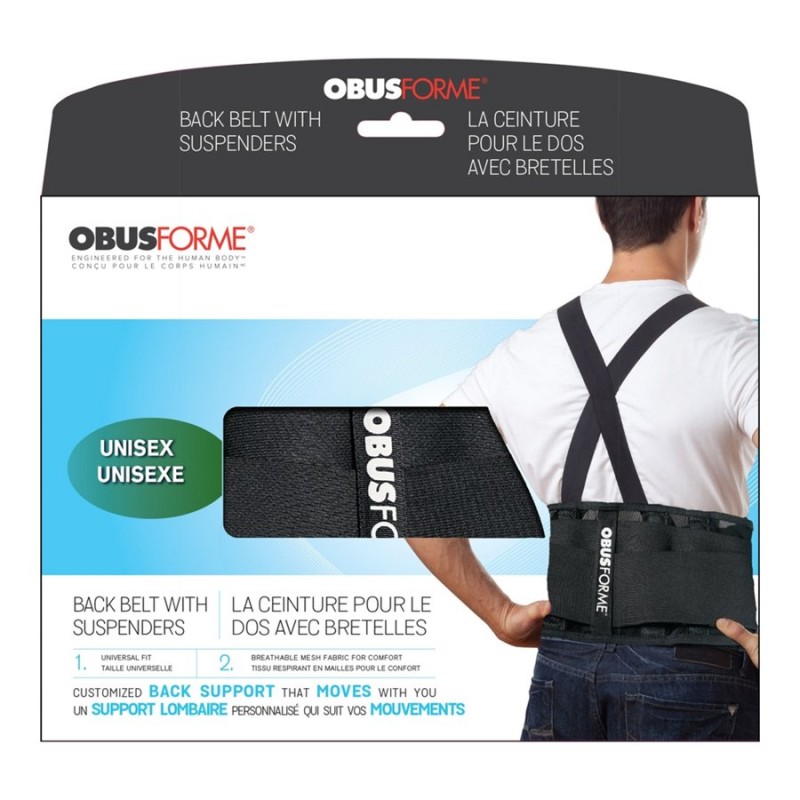 ObusForme Unisex Back Belt - M/L - Black