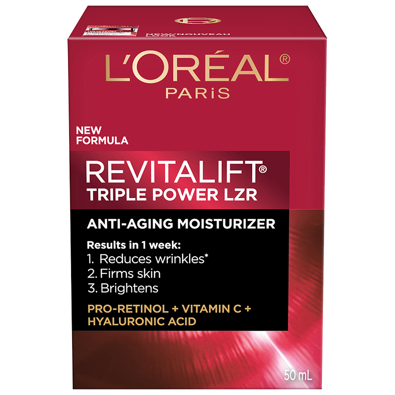L'Oreal Revitalift Triple Power LZR Anti-Aging Moisturizer with Retinol and Hyaluronic Acid - 50ml