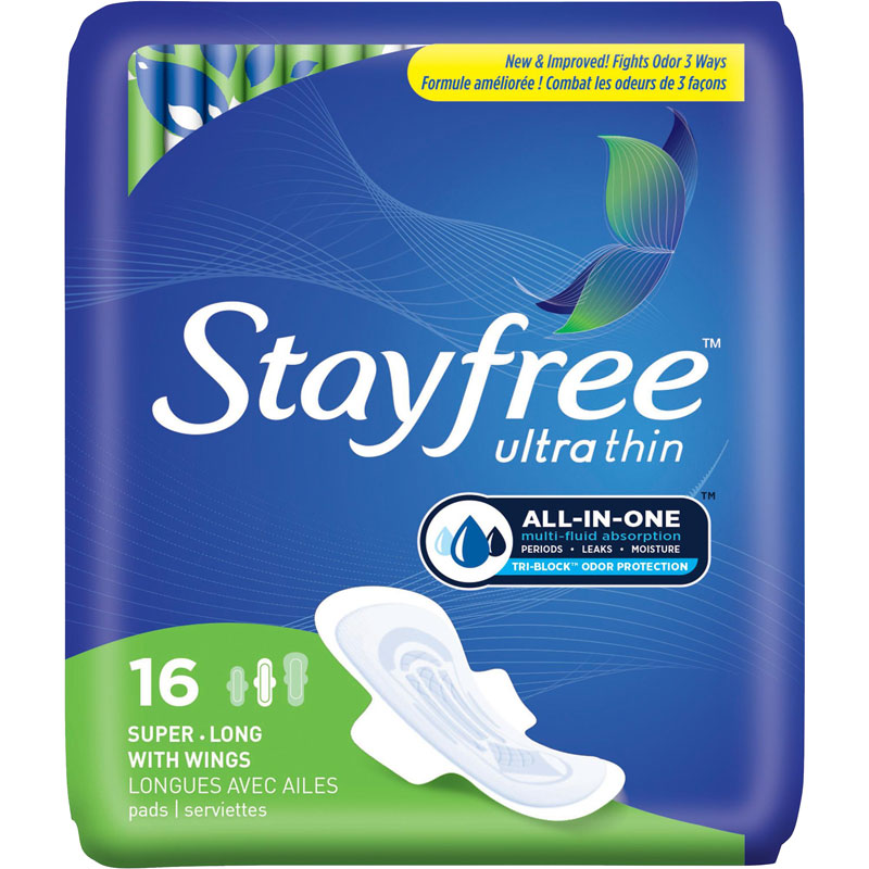 Stayfree Ultra Thin Long Super with Wings - 16s