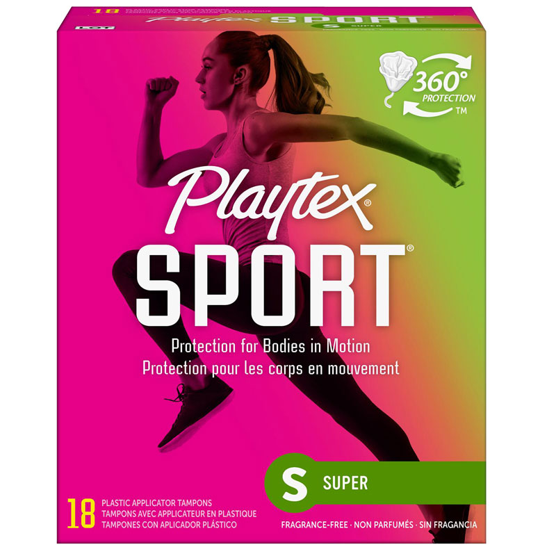 Playtex Sport Tampons - Super Absorbency - Unscented - 18s