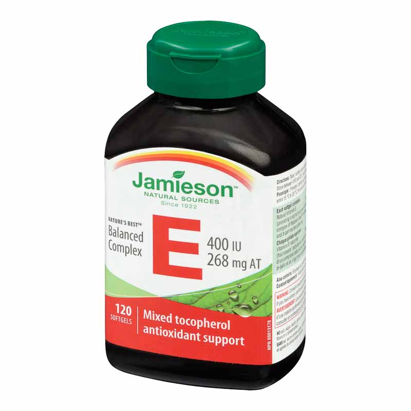 Jamieson Balanced Vitamin E Complex 400 IU/268 mg AT - 120's