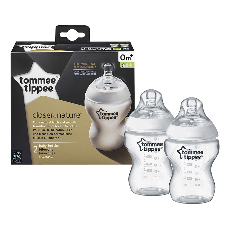 Tommee Tippee Closer to Nature Baby Bottle - 260ml - 2 pack