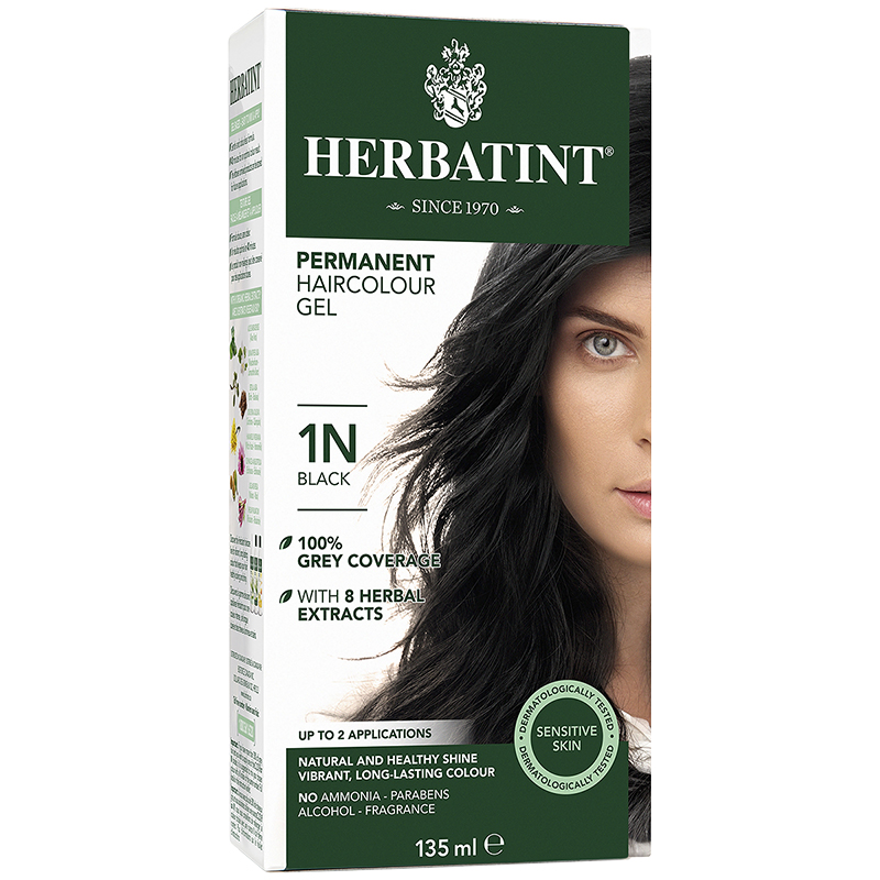 Herbatint Permanent Herbal Haircolour Gel - 1N Black