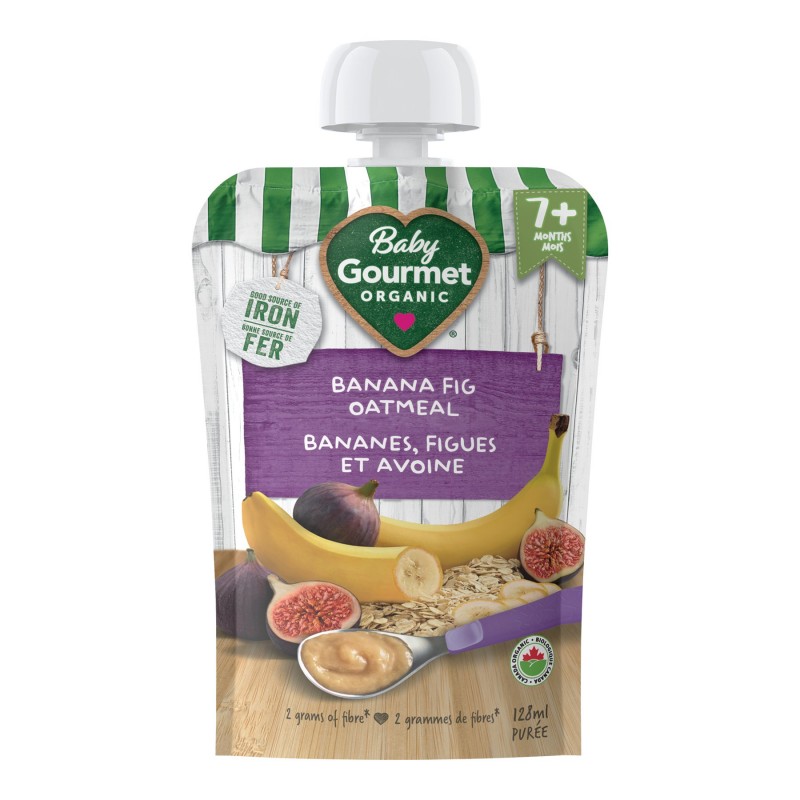 Baby Gourmet Plus Baby Food - Banana Fig Oatmeal - 128ml