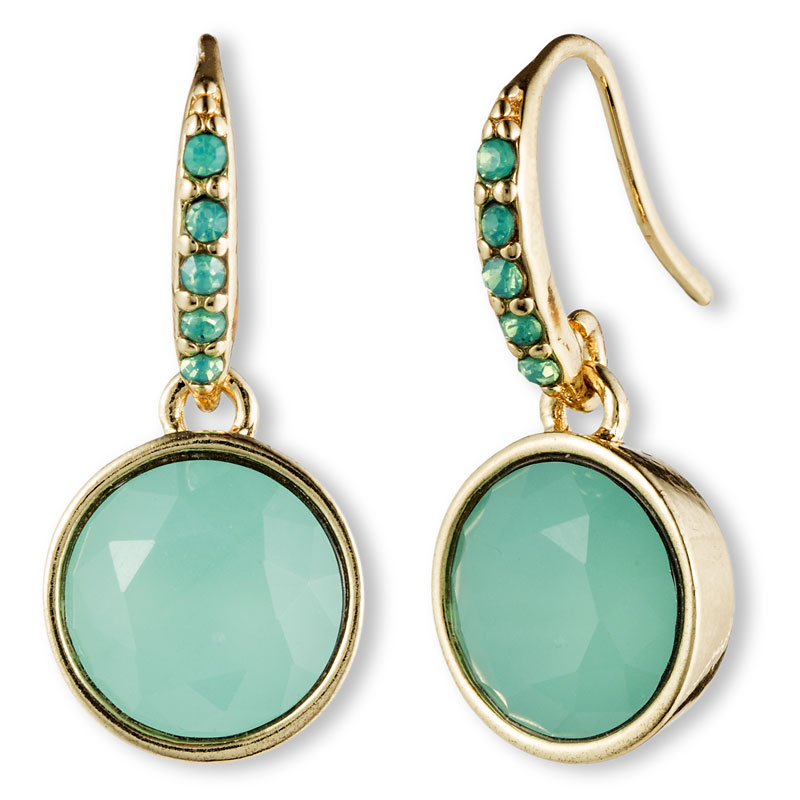 Lonna & Lilly Crystal Drop Earrings - Turquoise