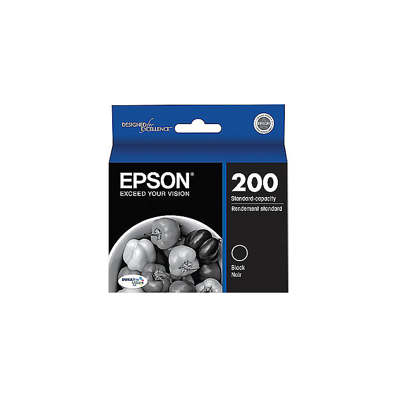 Epson 200 Durabrite Ultra Ink T200 Standard-Capacity Ink Cartridge - Black - T200120-S