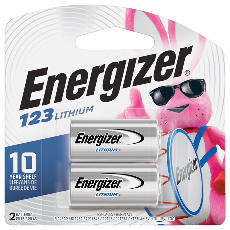 Energizer 3V Lithium Battery 2pack EL123