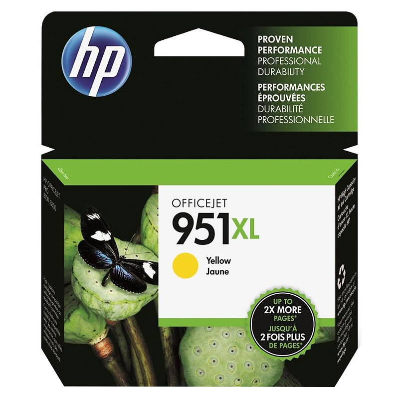 HP 951XL High Yield Officejet Ink Cartridge -  Yellow - CN048AN#140