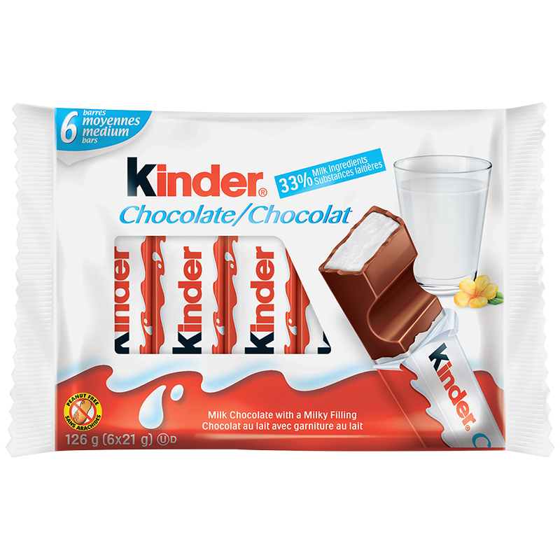Kinder Chocolate Individually Wrapped Bars - 6's/126g