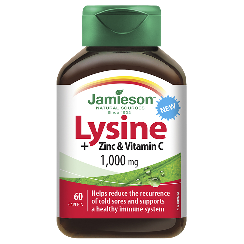 Jamieson Lysine + Zinc & Vitamin C - 1000mg - 60s