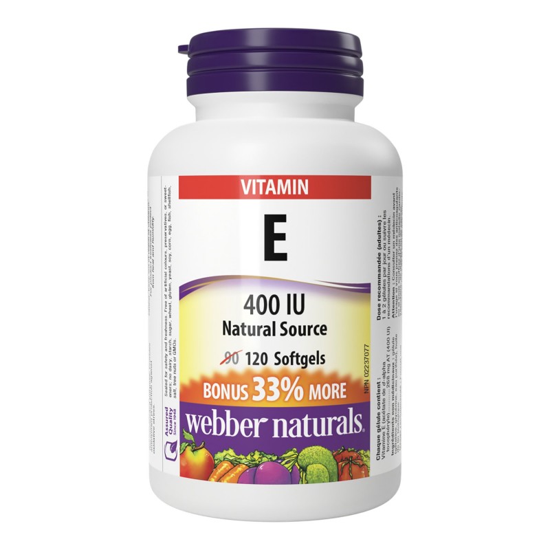 Webber Natural's Vitamin E 400IU - 120s