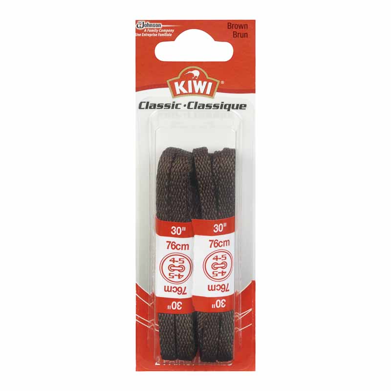 Kiwi Flat Shoe Laces - Brown - 30 inches
