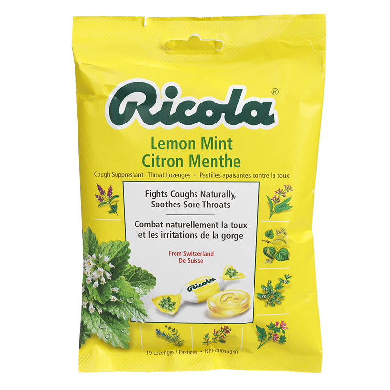 Ricola Cough Suppressant Throat Lozenges - Lemon Mint - 75g