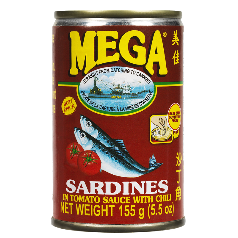 Mega Sardines in Tomato Sauce with Chili - 155g