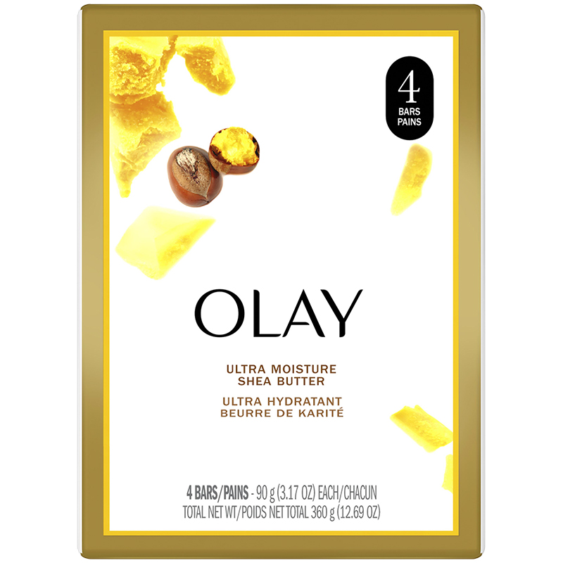 Olay Ultra Moisture Bar Soap with Shea Butter - 4 x 90g
