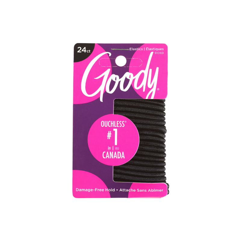 Goody Ouchless Elastics - Black - Thick - 24s
