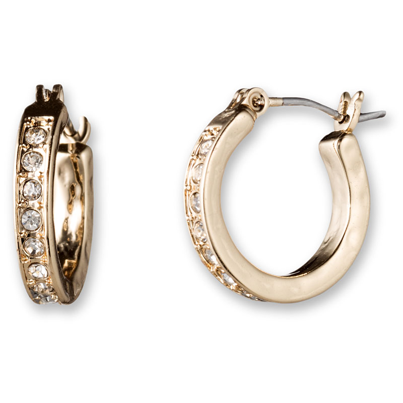 Lonna & Lilly Click it Pendant Hoop Earrings - Gold