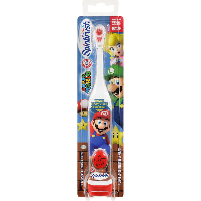 Arm & Hammer Spinbrush Kids Battery Toothbrush - Super Mario