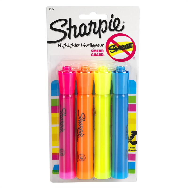 Sharpie Major Accent Highlighters - 4 pack