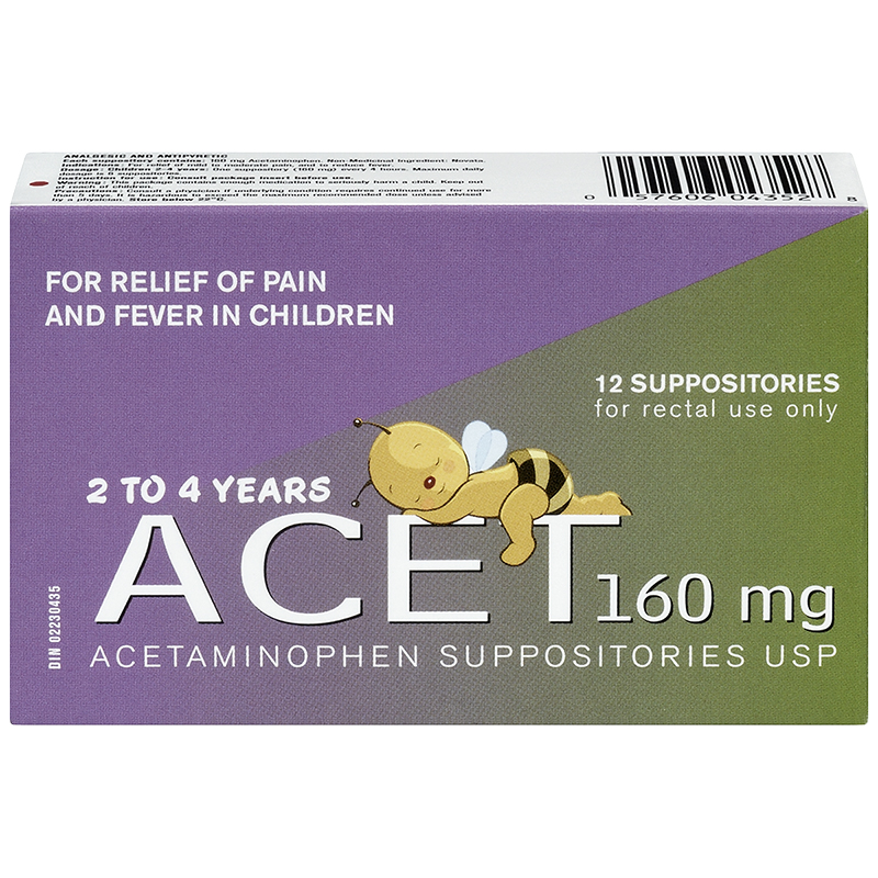 Acet 160mg Child Suppositories - 12's