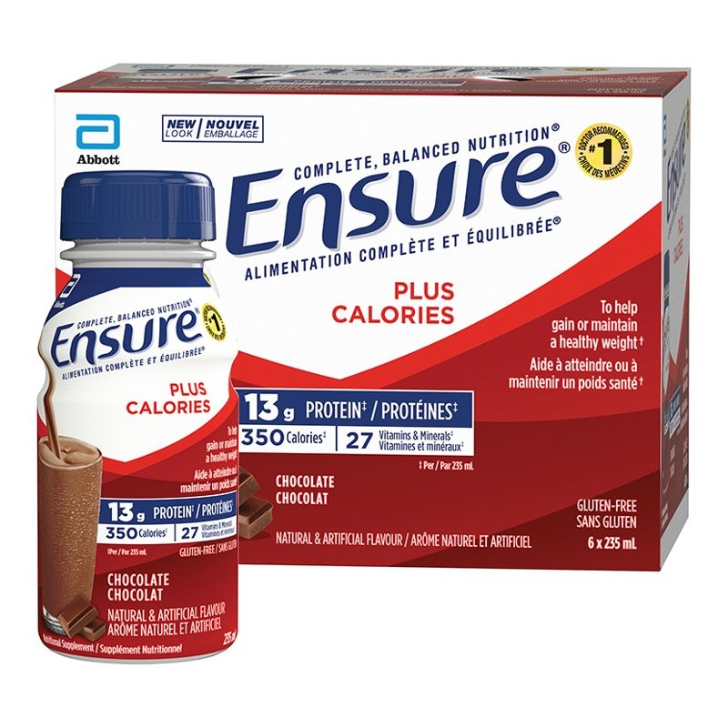 Ensure Plus Calories Protein Drink - Chocolate - 6 x 235ml