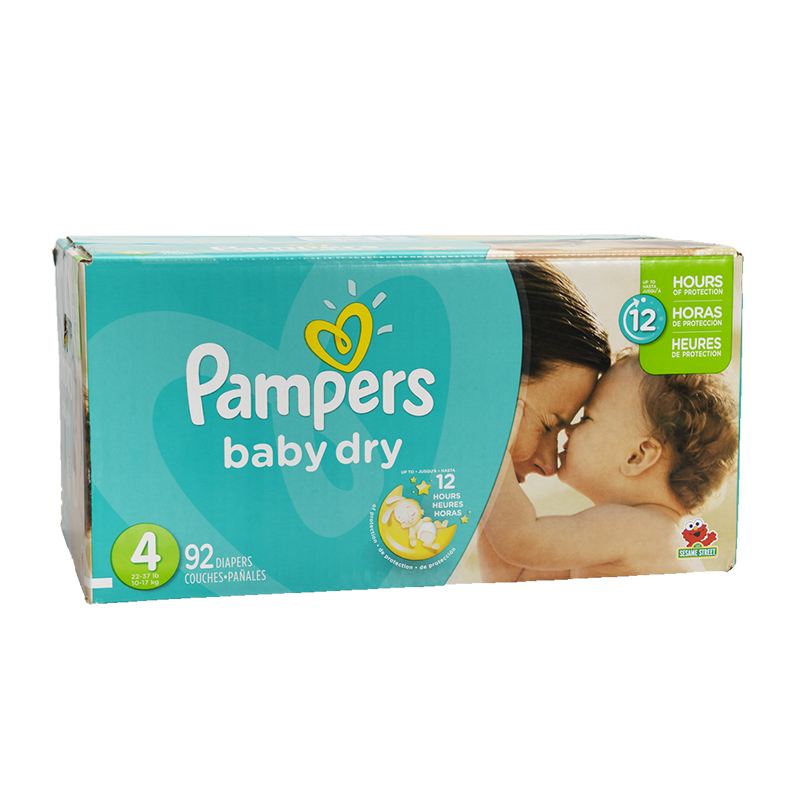 Pampers Baby Dry Diapers - Size 4 - 92's