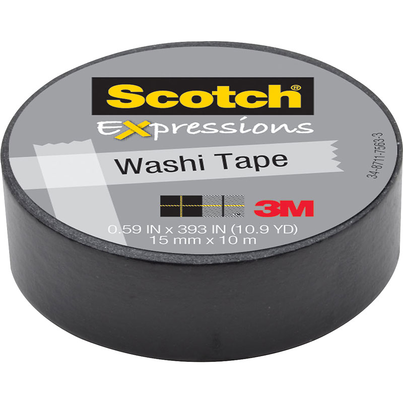 3M Scotch Expressions Washi Tape - Black