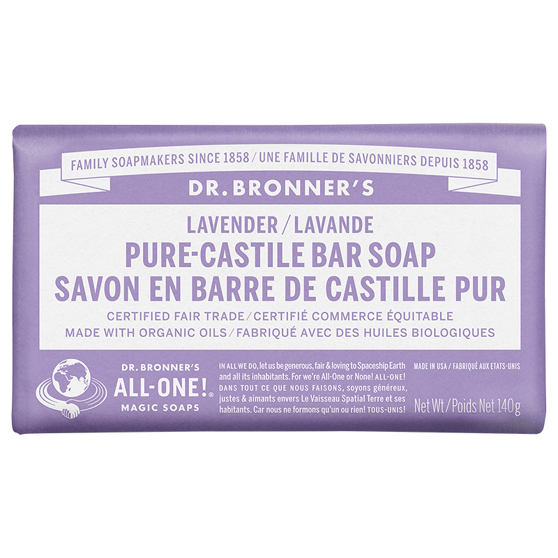 Dr. Bronner's Pure-Castile Bar Soap - Lavender - 140g