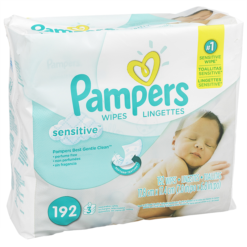 Pampers Sensitive Wipes Refills - 192's