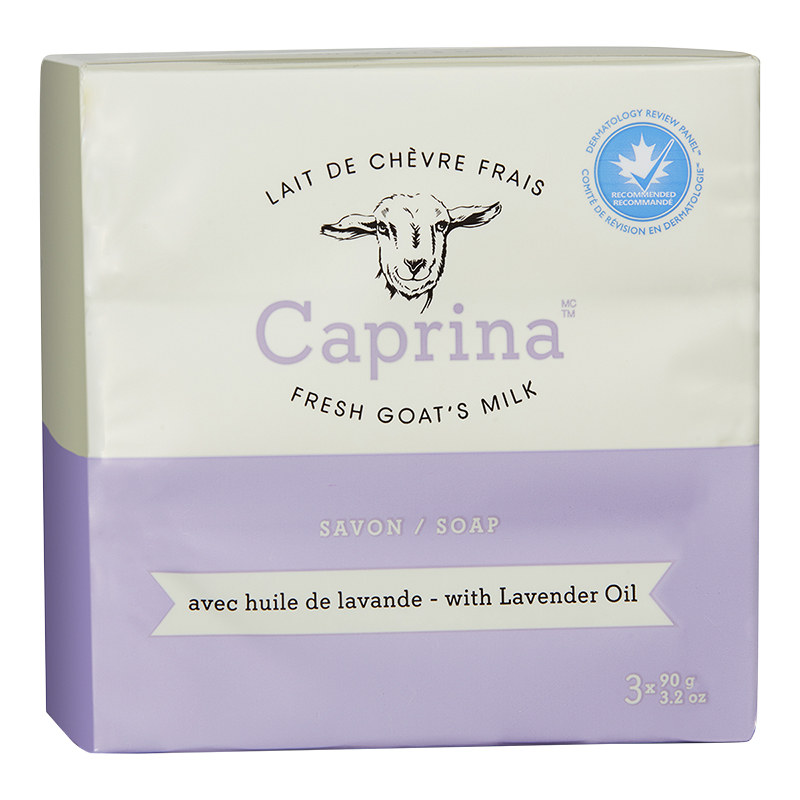 Caprina by Canus Fresh Goat's Milk Soap - Lavender Oil - 3 x 90g