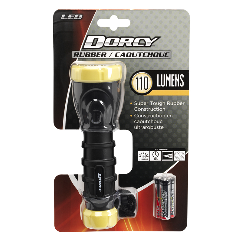 Dorcy Rubber Flashlight - Assorted - 41-2958