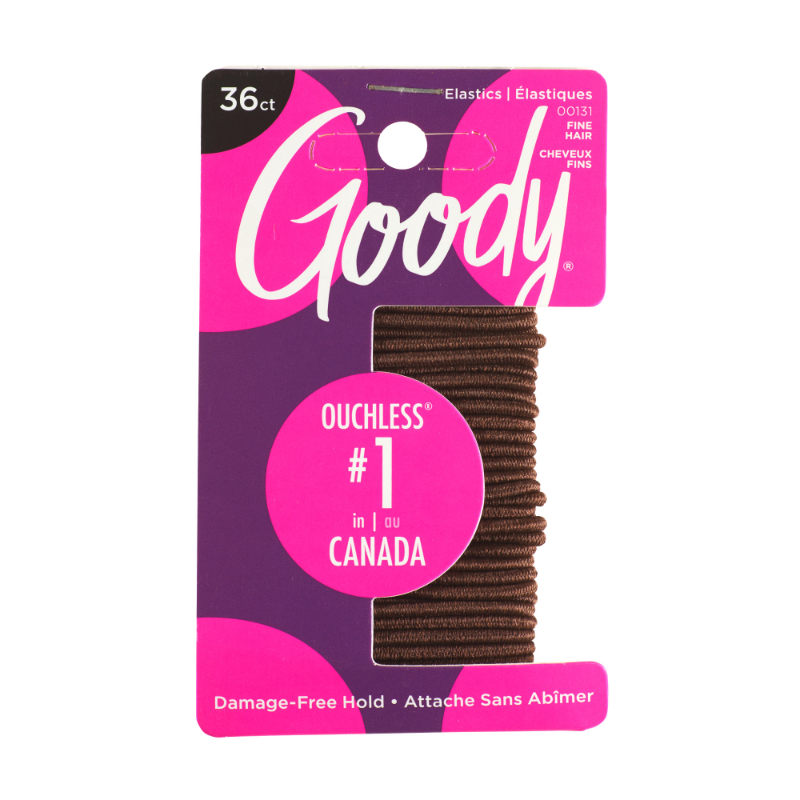 Goody Ouchless Elastics - Brown - Small - 36's